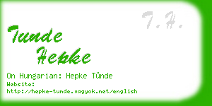tunde hepke business card